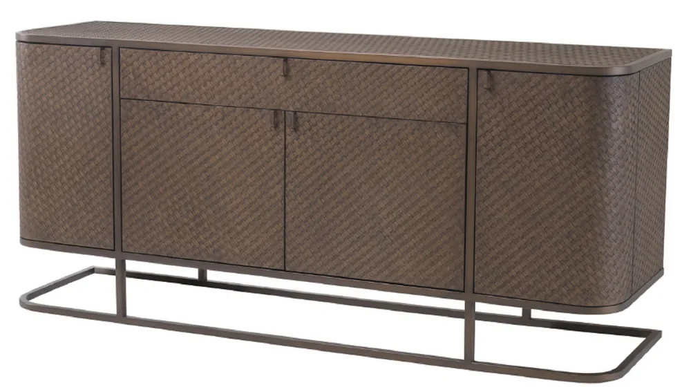 Casa Padrino cassettone di lusso con 4 porte e cassetto marrone / bronzo 170 x 46 x H. 75 cm - Qualità di Lusso Sale