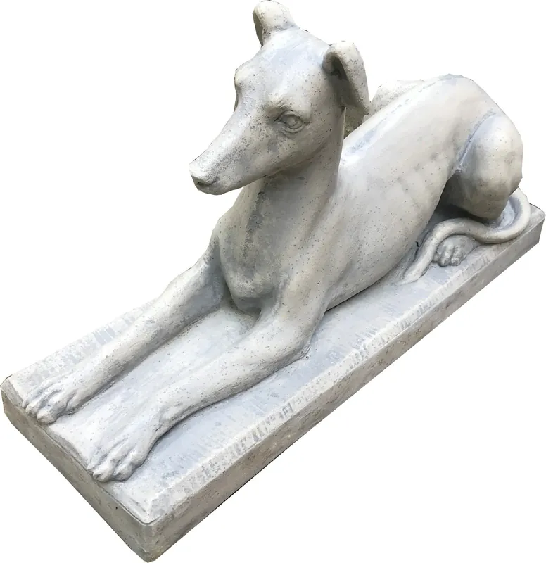 Mega-Angebot Casa Padrino Art Nouveau Garden Sculpture Dog Solid & Heavy 83 x 27 x H47 cm - Scultura da giardino Deco Stile antico Grigio