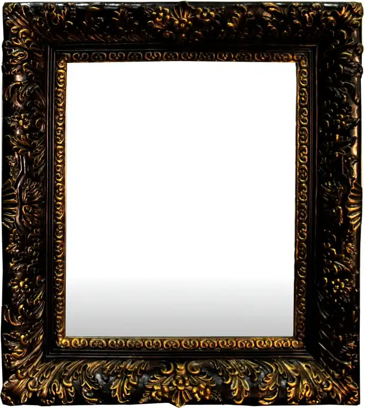 Echt Specchio da parete barocco Casa Padrino Nero / Oro H85 x 73 cm - Specchio effetto antico