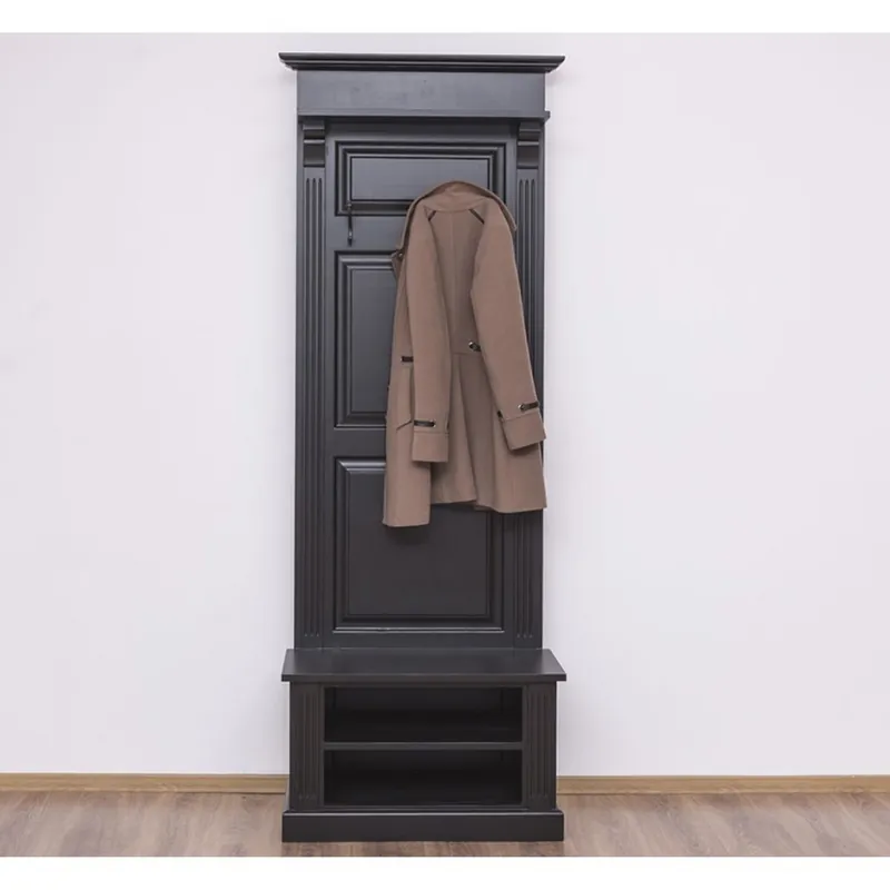 Super-Preis Armadio a muro in stile liberty Casa Padrino con vani portaoggetti Stile antico nero - armadio in stile country