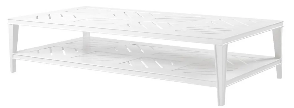 Casa Padrino tavolino da caffè di lusso bianco 180 x 90 x H. 42 cm - Tavolino Rettangolare Realizzato in Resistente Alluminio di Alta Qualità - Tavolo da Giardino Online Kaufen