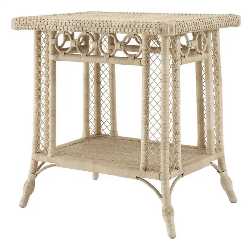 Casa Padrino tavolino di lusso in rattan naturale 75 x 55 x H. 77 cm - Mobili da Soggiorno di Lusso Preiswert