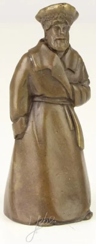 Rabatt Casa Padrino Campanello da Tavolo Art Nouveau Uomo con Cappello Bronzo / Oro 4 x 3,9 x H. 9,7 cm - Campanello di Servizio Campana - Accessori Hotel e Catering