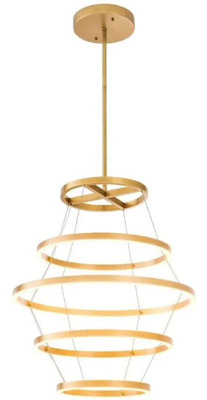 Preiswert Casa Padrino lampadario a LED di lusso ottone antico Ø 80 x A. 80 cm - Lampadario moderno rotondo - Collezione di Lusso