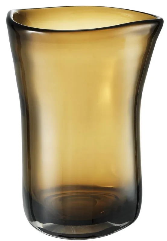 Casa Padrino vaso di vetro decorativo di lusso marrone Ø 20 x A. 27,5 cm - Vaso di Fiori Soffiato a Mano - Accessori di Decorazione di Lusso Schneller Versand