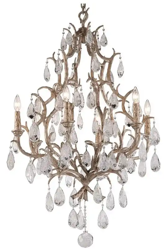 Expressversand Casa Padrino lampadario barocco di lusso bronzo Ø 71 x A. 110,5 cm - Lampadario fatto a mano in ferro battuto con nobili tendaggi in vetro veneziano in cristallo a forma di goccia