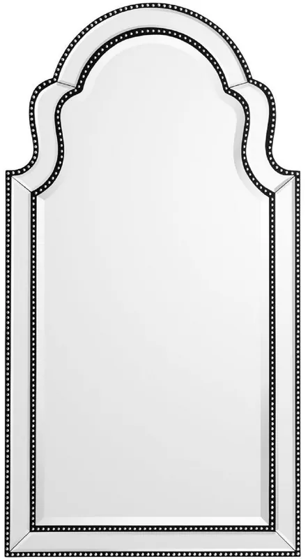 Zertifiziert Casa Padrino specchio a parete in mogano di lusso nero / argento 80 x A. 150 cm - Specchio da Salotto - Specchio Guardaroba - Collezione di Lusso