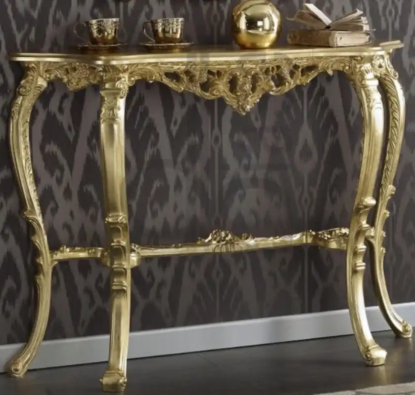 Neu Casa Padrino consolle barocco di lusso oro 114 x 31 x A. 83 cm - Sontuosa Consolle in Stile Antico con Splendidi Ornamenti - Mobili per Soggiorno Barocco