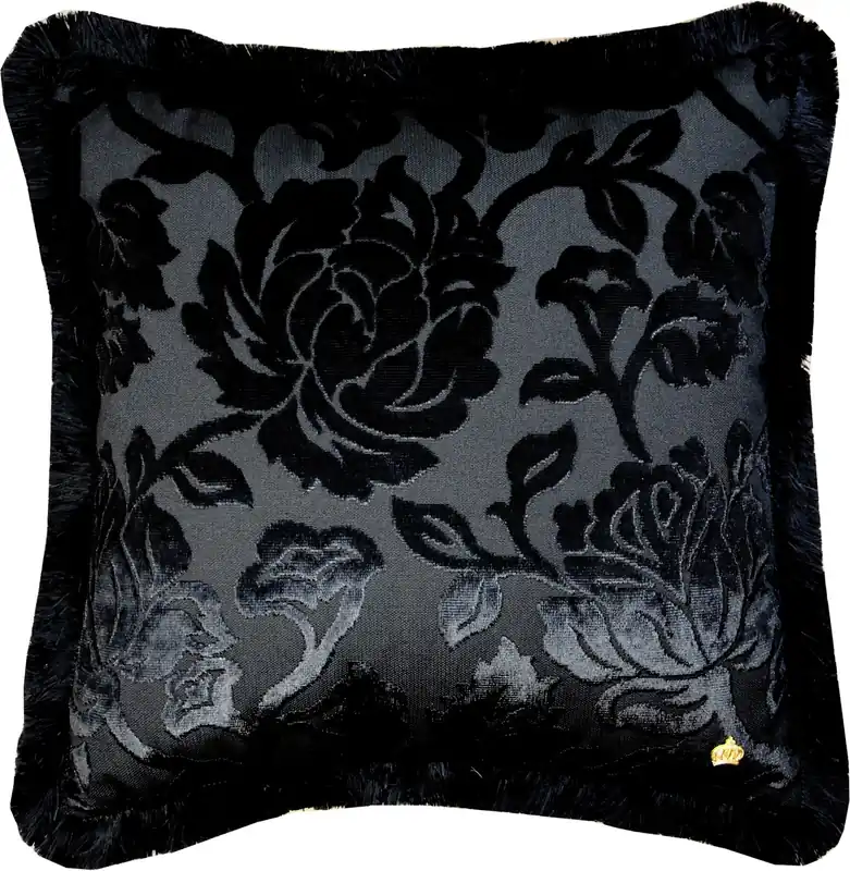 Highlight Cuscino di lusso Pompöös di Casa Padrino di Harald Glööckler Collezione Elegance motivo barocco nero / nero 50 x 50 cm - cuscino di lusso