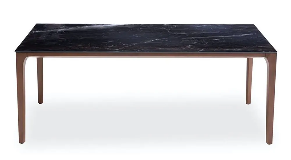 Tavolo da pranzo di design di lusso Casa Padrino con piano in vetro simil pietra semipreziosa - tavolo da pranzo di alta classe Aktuell
