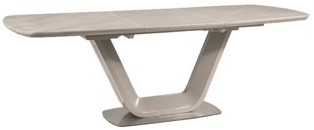 Casa Padrino tavolo da pranzo di lusso in ceramica grigio / argento 160-220 x 90 x A. 76 cm - Tavolo da Cucina Allungabile Billig