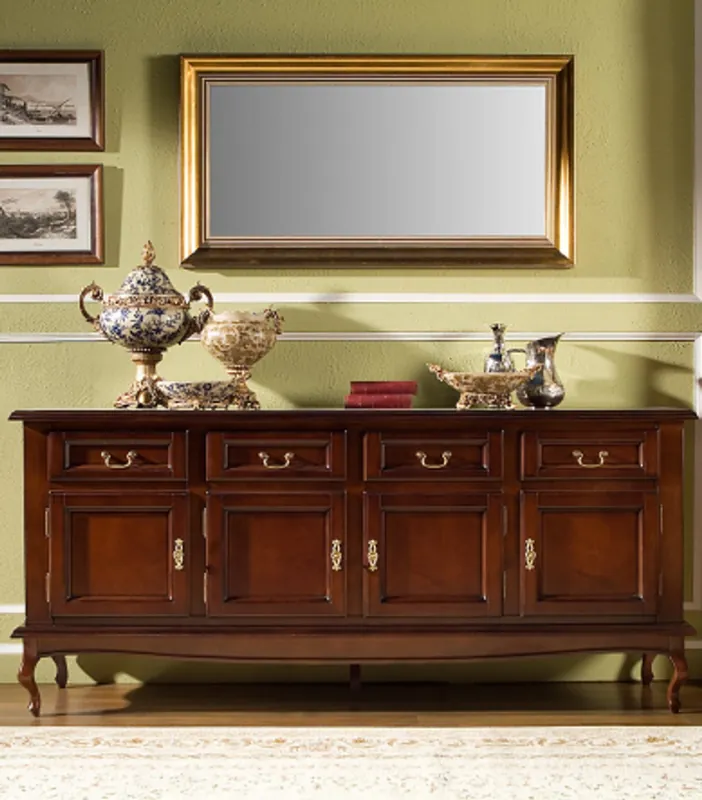 Cassettone barocco di lusso Casa Padrino con 4 ante e 4 cassetti 200 x 50 x H 90 cm - interno mobili credenza Bestpreis