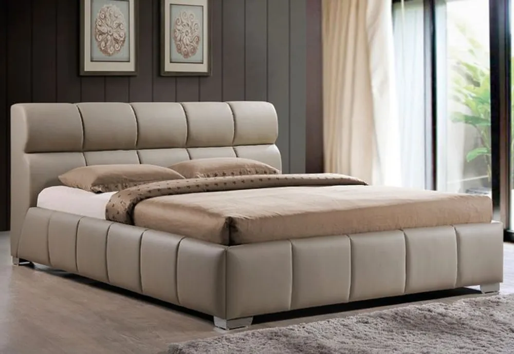 Knallerangebot Casa Padrino letto matrimoniale di lusso cappucciono 176 x 237 x A. 93 cm - Letto in legno massello con similpelle - Mobili Camera da Letto