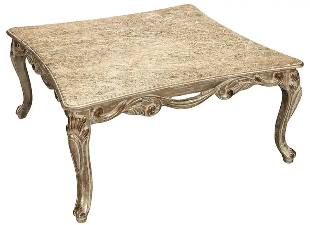 Top-Preis Casa Padrino tavolo soggiorno barocco di lusso oro antico 100 x 100 x A. 45 cm - Tavolo da salotto quadrato in stile antico - Mobili da Soggiorno in Stile Barocco