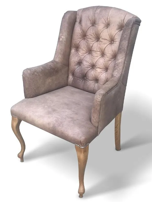 Knallerangebot Casa Padrino Chesterfield sedia da pranzo in vera pelle con braccioli - TUTTI I COLORI - lussuoso salotto poltrona mobili pelle di bufalo