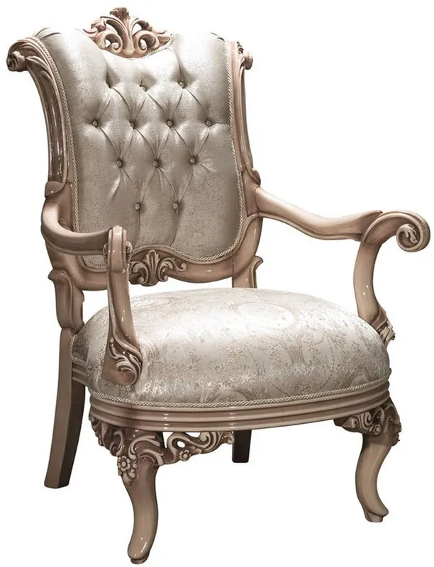 Casa Padrino poltrona barocco di lusso con strass argento / crema / beige 80 x 80 x A. 110 cm - Poltrona da Salotto Magnifica in Stile Barocco Rabatt