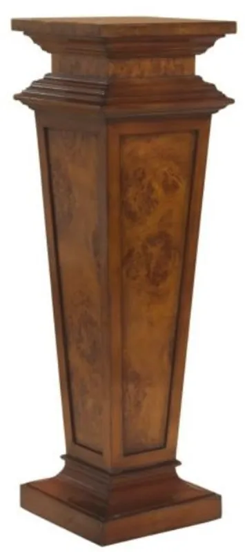 Nur Für Kurze Zeit Casa Padrino pilastro barocco di lusso marrone 33 x 33 x A. 105 cm - Nobile pilastro decorativa in legno di radica di alta qualità - Accessori Decorativi Barocchi