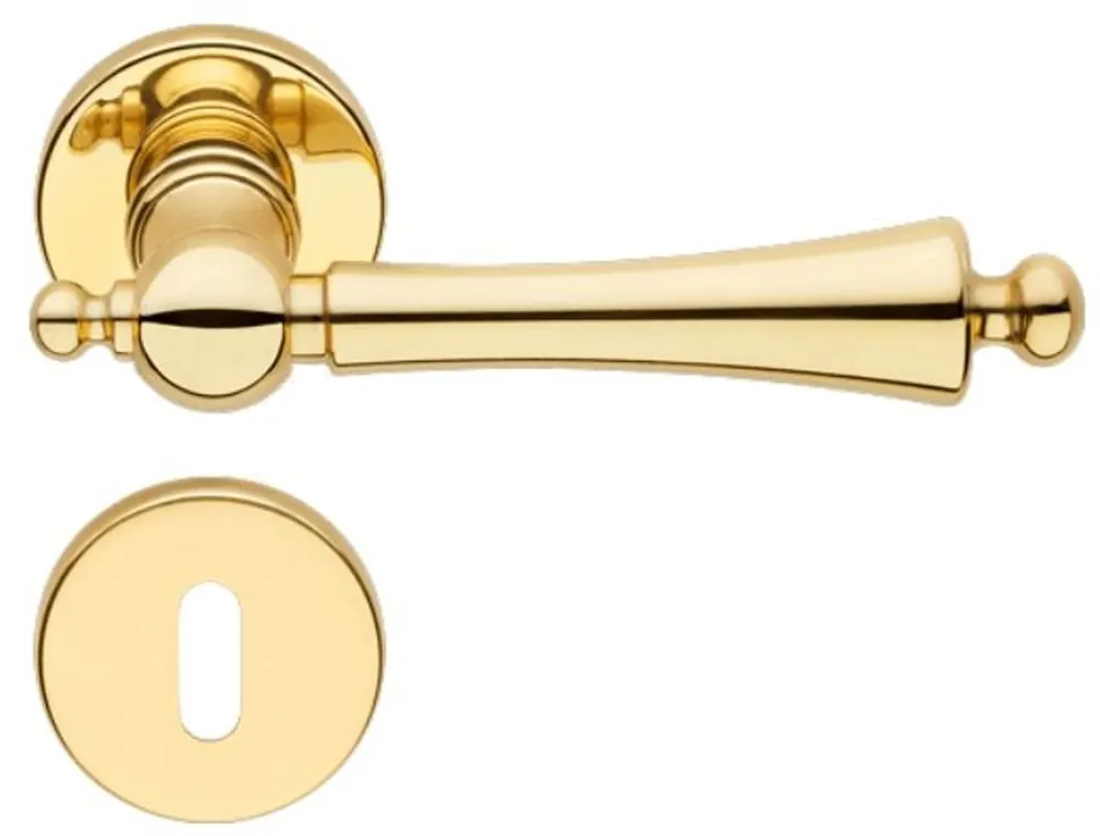 Top-Seller casa Padrino set di maniglie per porte Art Nouveau di lusso ottone 13,6 x A. 5 cm - Maniglie con rosette - Qualità di Lusso - Fatto in Italia