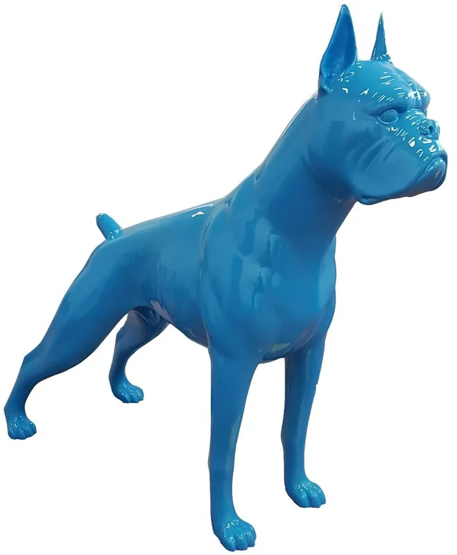 Mega-Angebot Casa Padrino figura decorativa di design cane boxer blu 190 x A. 173 cm - Enorme scultura - Decorazione del Giardino