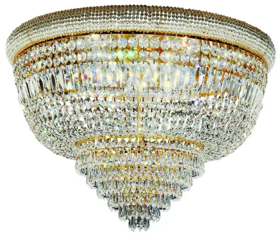 Direkt Vom Hersteller Casa Padrino lampada di copertura barocco ottone / oro Ø 66 x A. 45 cm - Lampadario a soffitto magnifico - Luci Barocche
