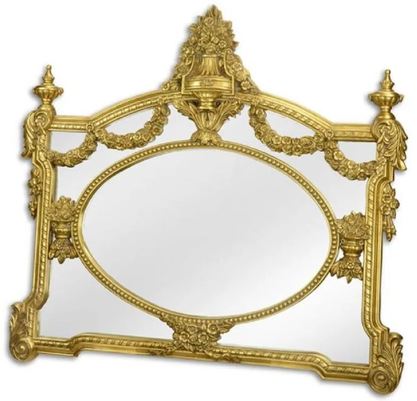 Casa Padrino specchio barocco oro 131 x A. 116,5 cm - Specchio guardaroba - Specchio soggiorno - Specchio da parete magnifico in stile barocco Top-Preis
