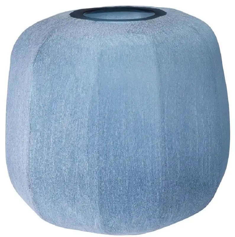 Casa Padrino vaso di vetro decorativo di lusso blu Ø 33 x A. 32 cm - Vaso di fiori soffiato a mano - Accessori decorativi di lusso Neue Ware