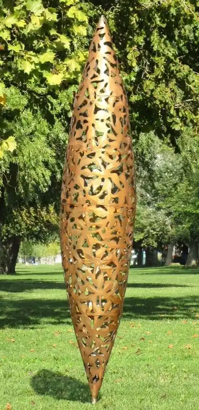 Casa Padrino scultura da giardino di design cono ruggine Ø 40 x A. 200 cm - Figura da Giardino Fatta a Mano - Decorazione da Giardino di Lusso Preisknaller