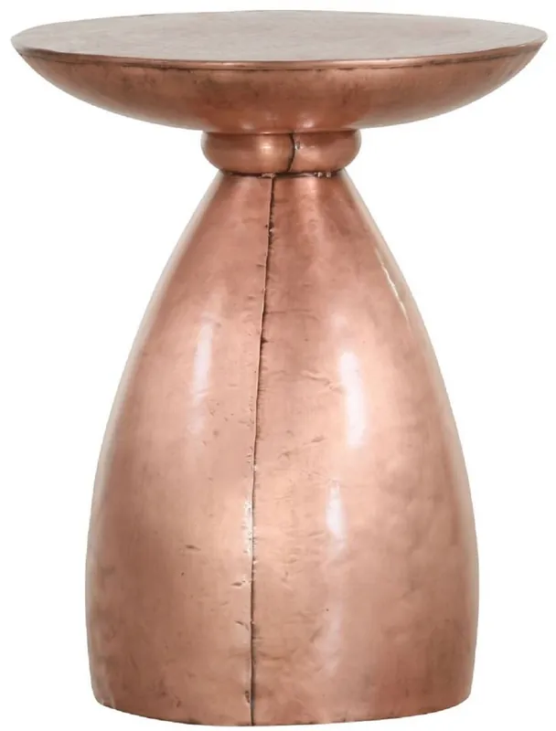 Neu Casa Padrino tavolino design industriale rame Ø 42 x A. 54 cm - Tavolo rotondo in ferro ramato - Mobili per Soggiorno