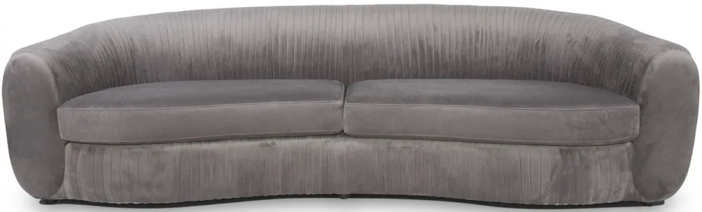 Kracherpreis Casa Padrino divano di lusso in velluto grigio 250 x 101 x A. 74 cm - Elegante divano per soggiorno - Mobili di Lusso