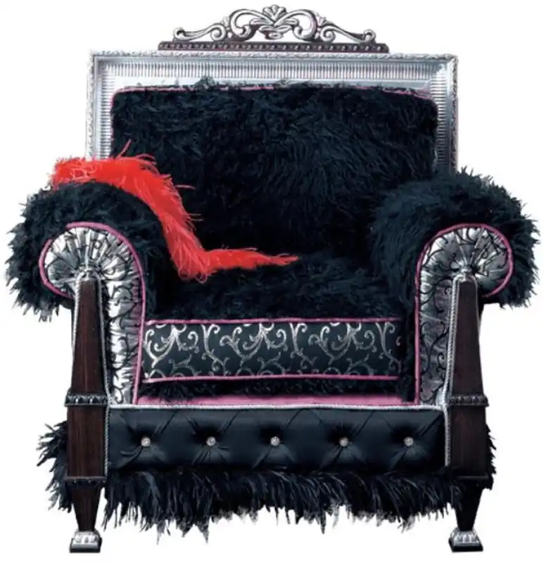 Casa Padrino poltrona trono barocco di lusso marrone scuro / nero / argento / viola 86 x 80 x A. 99 cm - Poltrona da salotto magnifica - Qualità di prima classe - Fatto in Italy Ausverkauf
