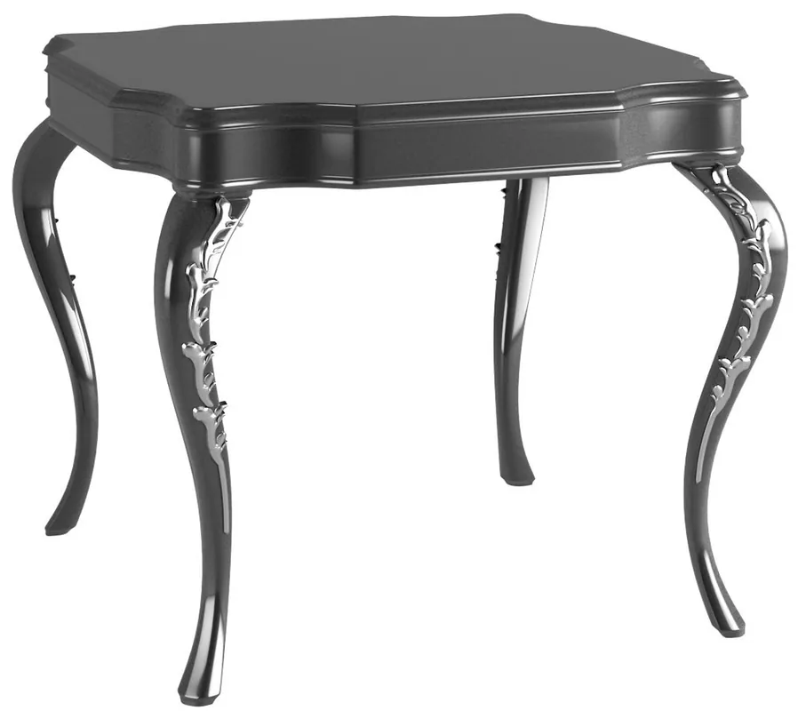 Abverkauf Casa Padrino tavolino barocco di lusso nero / argento 63 x 63 x A. 62 cm - Nobile tavolo in stile barocco - Mobili per soggiorno barocco