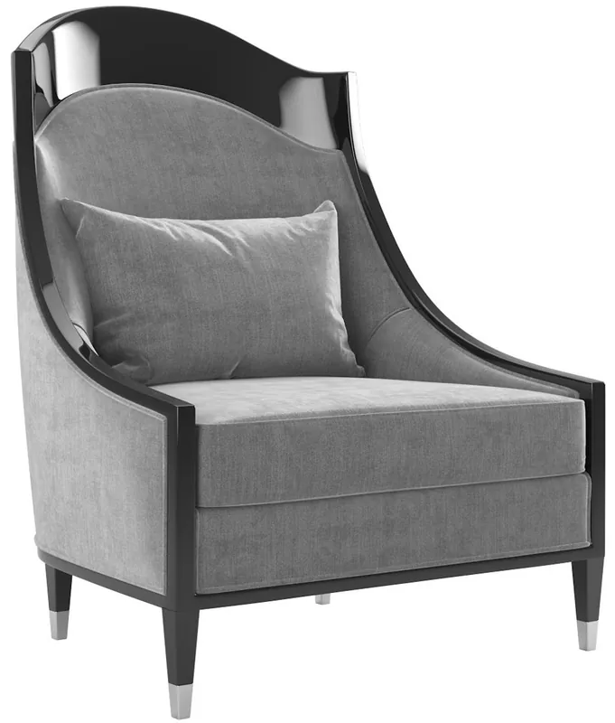 Casa Padrino poltrona da salotto Art Déco di lusso grigio / nero / argento 80 x 85 x A. 110 cm - Qualità di Lusso - Mobili Art Déco Preisreduziert