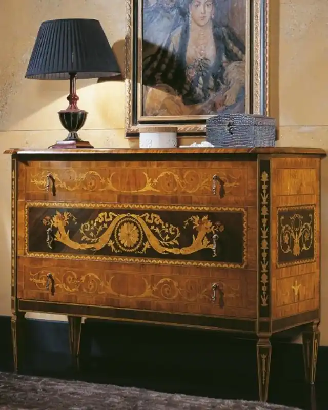 Casa Padrino cassettone barocco di lusso con 3 cassetti marrone chiaro / nero / oro 125 x 50 x A. 96 cm - Qualità di Lusso - Nobili Mobili da Salotto Barocco Angebot