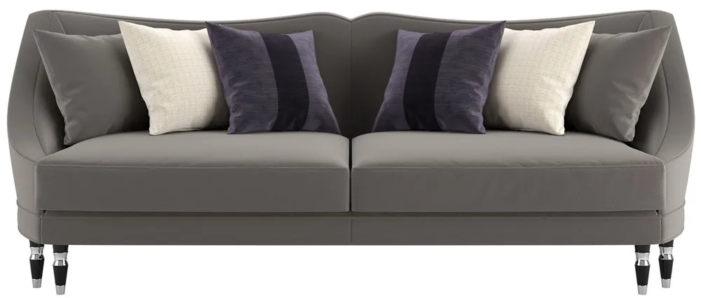 Sonderangebot Casa Padrino divano da salotto Art Déco di lusso grigio / nero / argento 250 x 100 x A. 103 cm - Qualità di Lusso - Mobili Art Déco