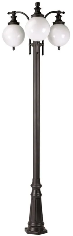 Schnäppchen Casa Padrino lanterna da giardino Art Nouveau antracite / bianco 80 x 80 x A. 238 cm - Elegante lampada da terra per esterno in alluminio di alta qualità e paralumi sferici in acrilico