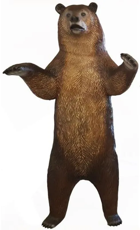 Casa Padrino scultura decorativa orso marrone / nero 118 x A. 240 cm - Figura Animale Decorativa a Grandezza Naturale - Figura Decorazione del Giardino Resistente alle Intemperie Günstig