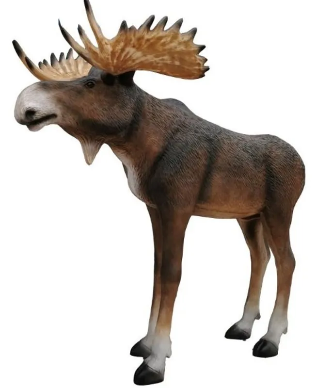 Casa Padrino scultura decorativa alce marrone / bianco / nero 250 x A. 210 cm - Figura Animale Decorativa a Grandezza Naturale - Figura Decorazione del Giardino Resistente alle Intemperie Geprüft