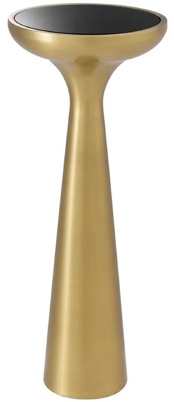 Casa Padrino tavolino di lusso ottone / nero Ø 29 x A. 71,5 cm - Tavolo rotondo in acciaio inossidabile con piano in vetro - Mobili per Soggiorno Billig