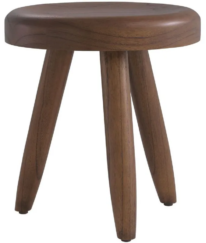 Solange Der Vorrat Reicht Casa Padrino sgabello di lusso marrone Ø 31 x A. 34 cm - Sgabello in legno massello - Sgabello rotondo in legno Mindi - Mobili di Lusso