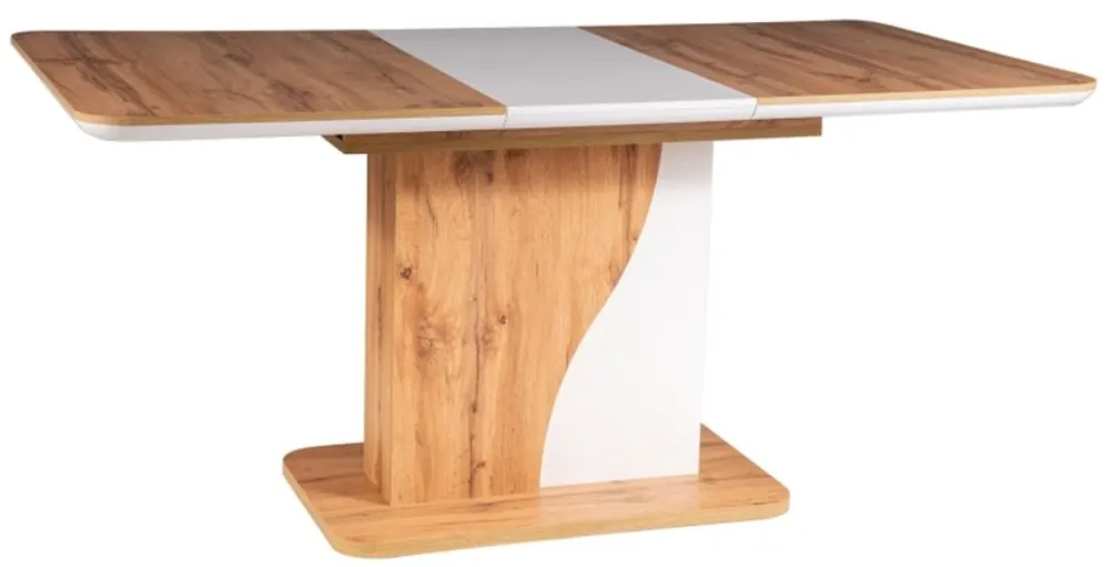 Casa Padrino tavolo da pranzo di design naturale / bianco opaco 120-160 x 80 x A. 76 cm - Tavolo da cucina moderno allungabile rettangolare - Mobili da Cucina Beliebt