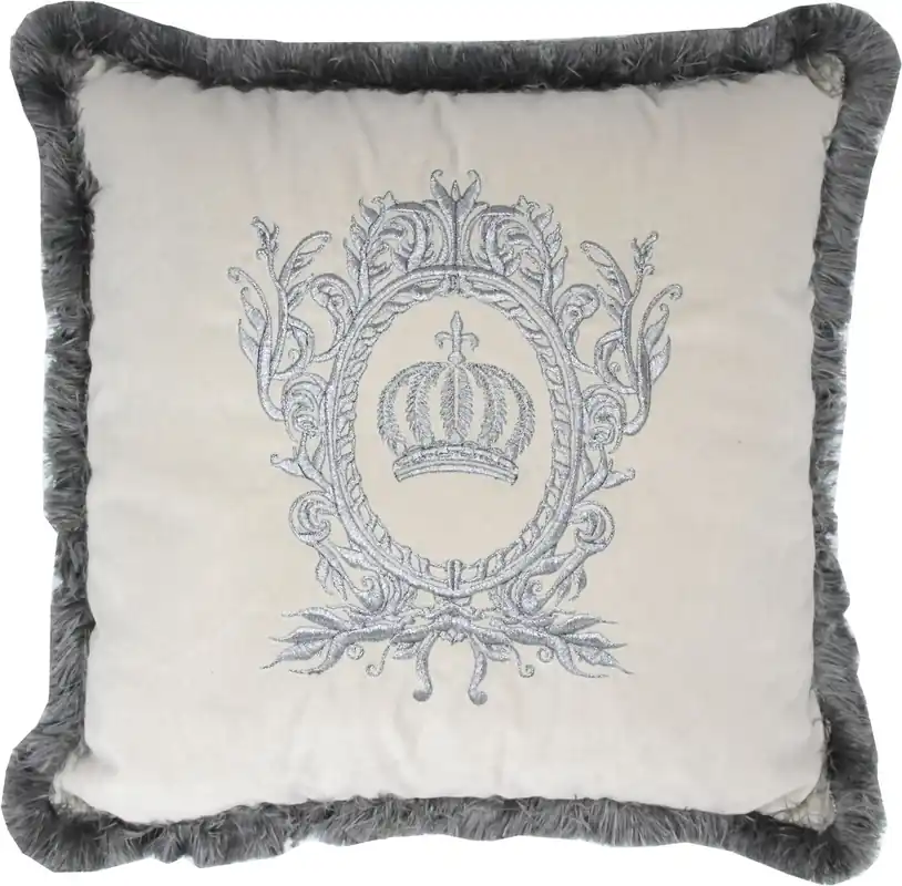 Wochenendangebot Harald Glööckler cuscino decorativo di lusso Pompöös di Casa Padrino crema / argento - Cuscino Glööckler