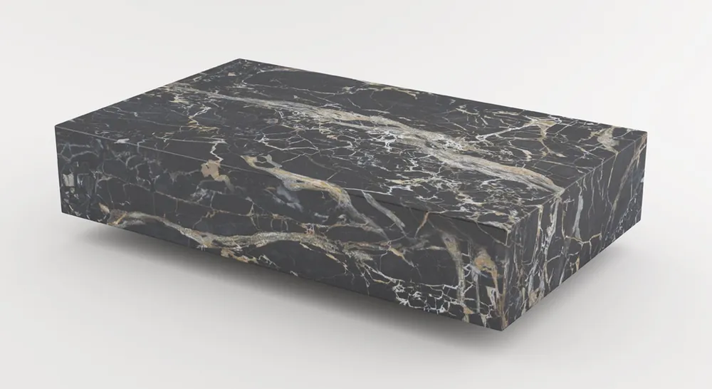 Neue Kollektion Casa Padrino tavolo da salotto di lusso in marmo nero 140 x 80 x A. 32 cm - Tavolo da salotto rettangolare in marmo Emperador di alta qualità - Mobili di Lusso