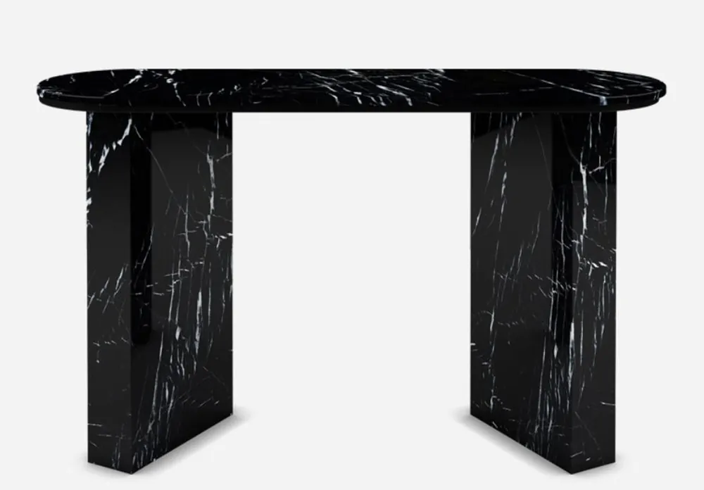 Geprüft Casa Padrino consolle in marmo di lusso nero 150 x 45 x A. 90 cm - Consolle moderna in marmo di alta qualità - Mobili di Lusso