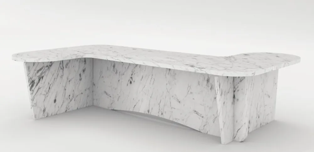 Sichere Zahlung Casa Padrino tavolo da salotto di lusso in marmo bianco 140 x 70 x A. 35 cm - Tavolo da salotto rettangolare in marmo spagnolo di Carrara di alta qualità - Mobili di Lusso