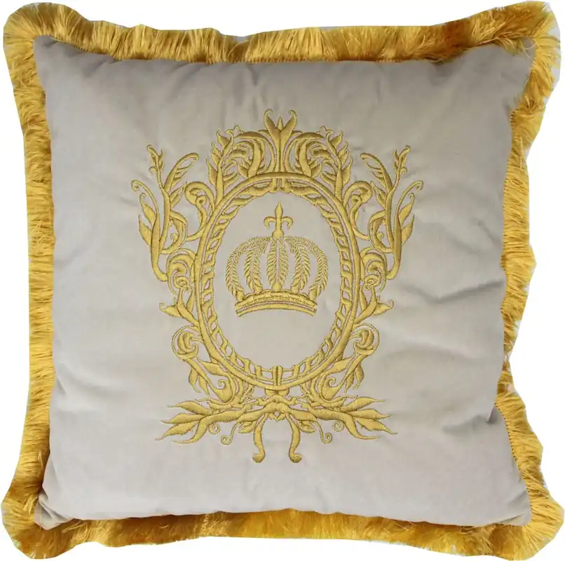 Sonderangebot Harald Glööckler cuscino decorativo di lusso Pompöös di Casa Padrino crema / oro - Cuscino Glööckler