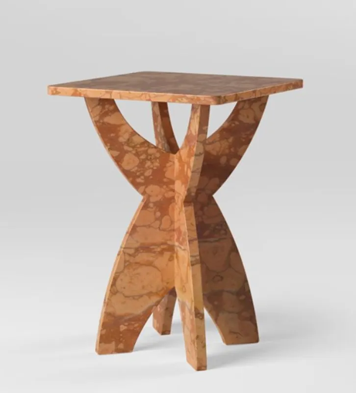 Casa Padrino tavolino di lusso in marmo Rosso Verona terracotta 45 x 45 x A. 60 cm - Mobili per soggiorno - Qualità di Lusso Sonderangebot