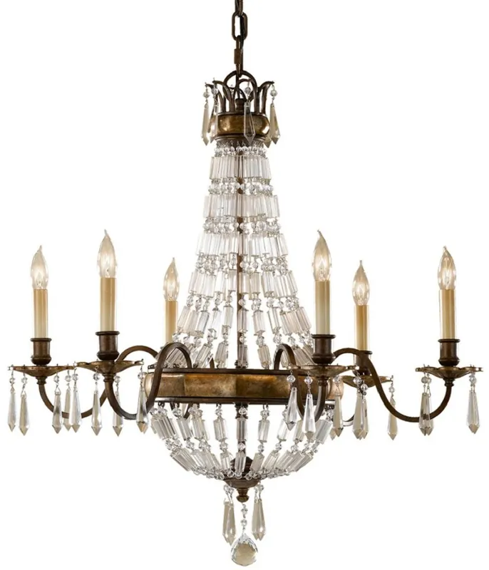 Neue Kollektion Casa Padrino lampadario barocco con vetro cristallo bronzo Ø 68,6 x A. 74 cm - Lampadario magnifico in stile barocco - Nobile e Magnifico