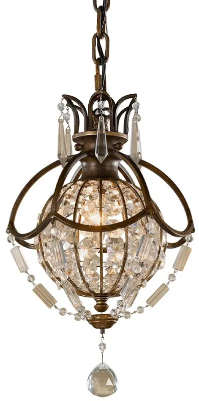Casa Padrino lampada a sospensione barocco con vetro cristallo bronzo Ø 22,2 x A. 40,5 cm - Lampada a sospensione magnifico in stile barocco - Nobile e Magnifico Direkt Vom Hersteller