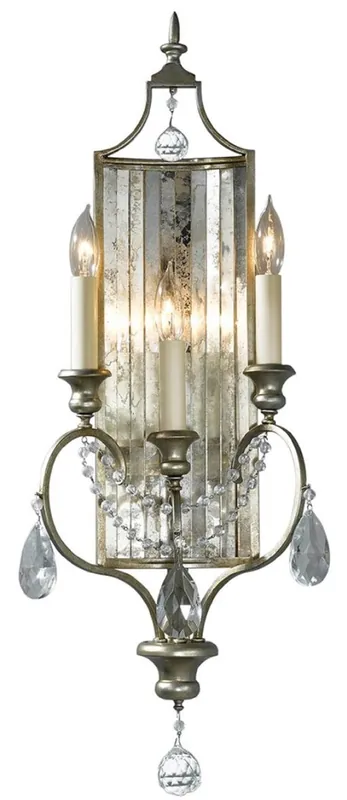 Angebot Casa Padrino lampada da parete barocco in cristallo argento / oro 27 x 11,4 x A. 66 cm - Elegante lampada da parete in stile barocco - Mobili Barocchi