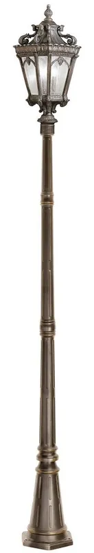 Casa Padrino lanterna da giardino barocco bronzo antico Ø 30,5 x A. 295 cm - Elegante lampada da terra per esterno in fusione di alluminio di alta qualità - Illuminazione esterna nostalgica Echt
